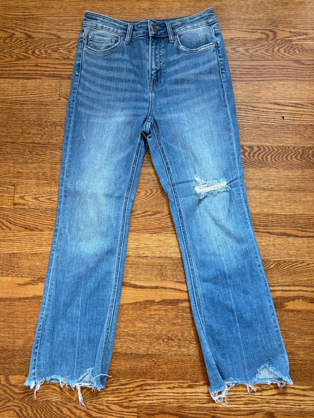 Flying Monkey Blue Wide-Leg Distressed Jeans